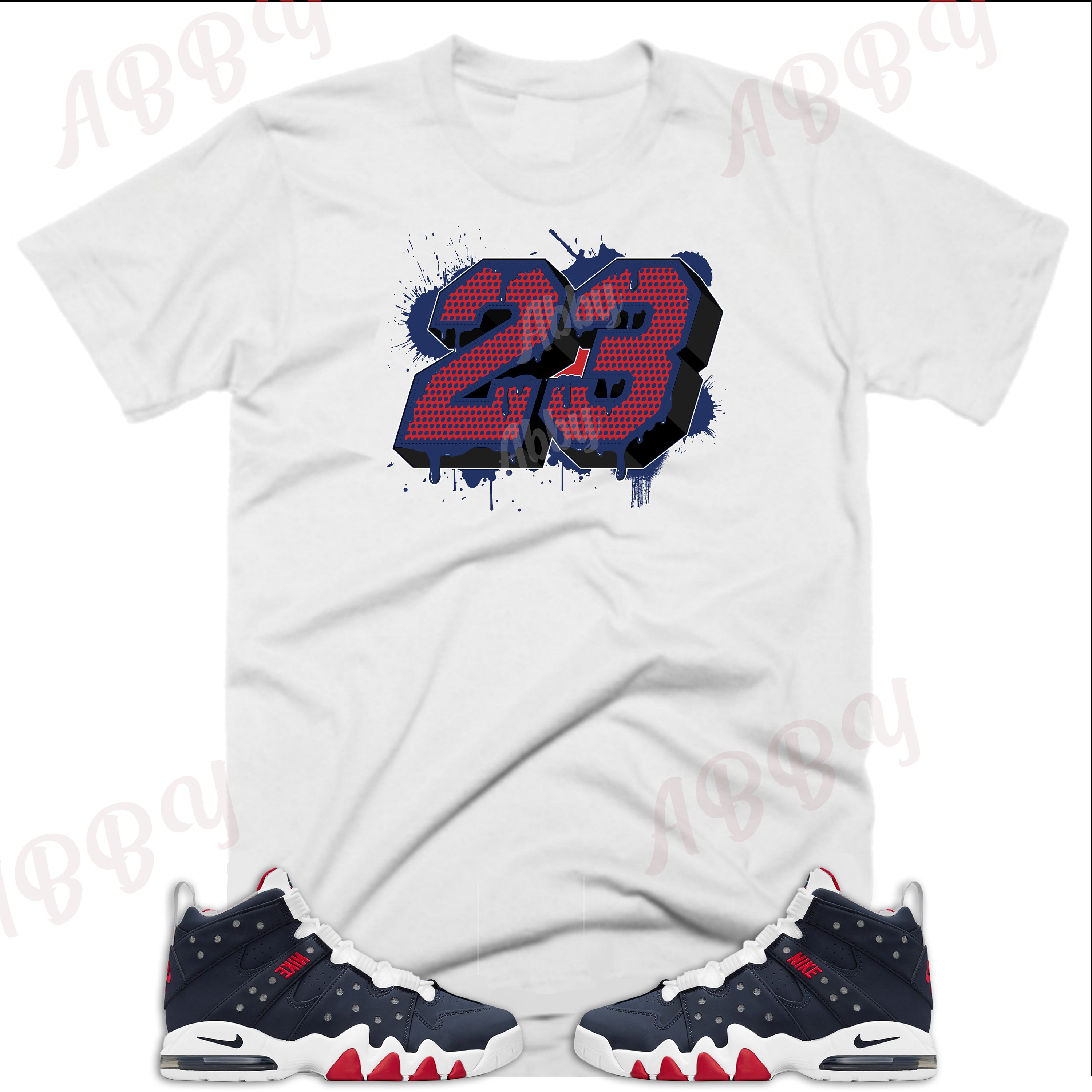 red white and blue air max shirt
