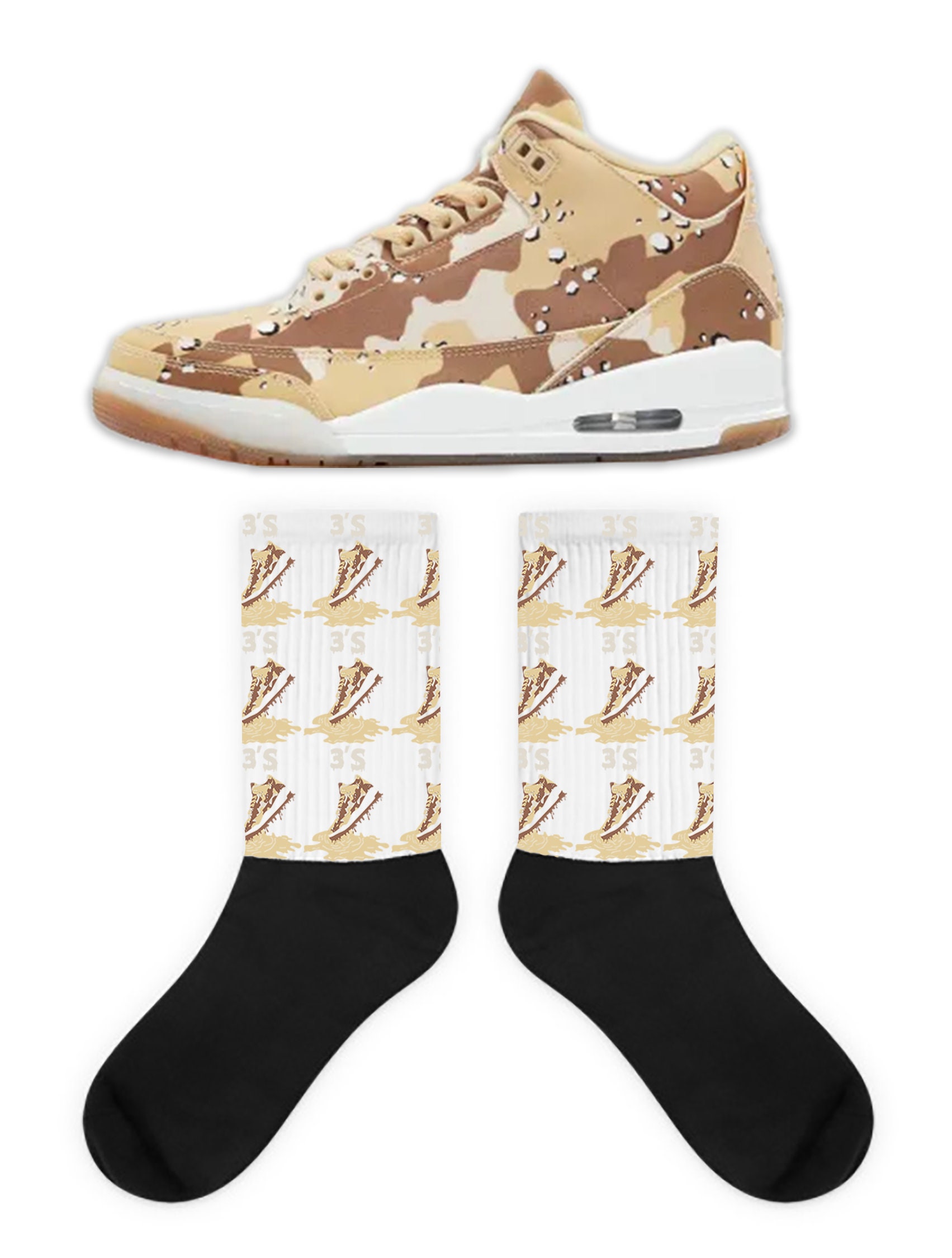 white camo nike socks