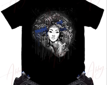 Afro Lady Shirt to Match Jordan 5 Awake NY, Retro 5 Awake NY Shirt, Awake NY 5s Sneaker Tee