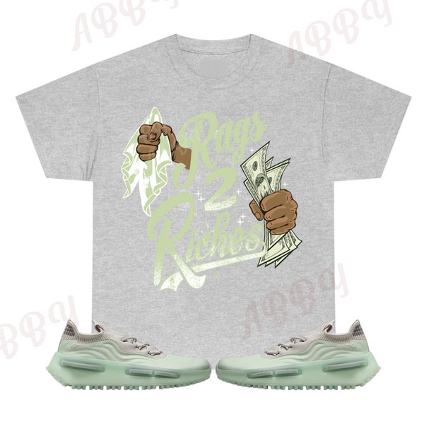 Rags to Riches Shirt to Match Jordan Retro NMD S1 Ice Mint, Retro NMD S1 Ice Mint Shirt, NMD S1 Ice Mint Sneaker Tee