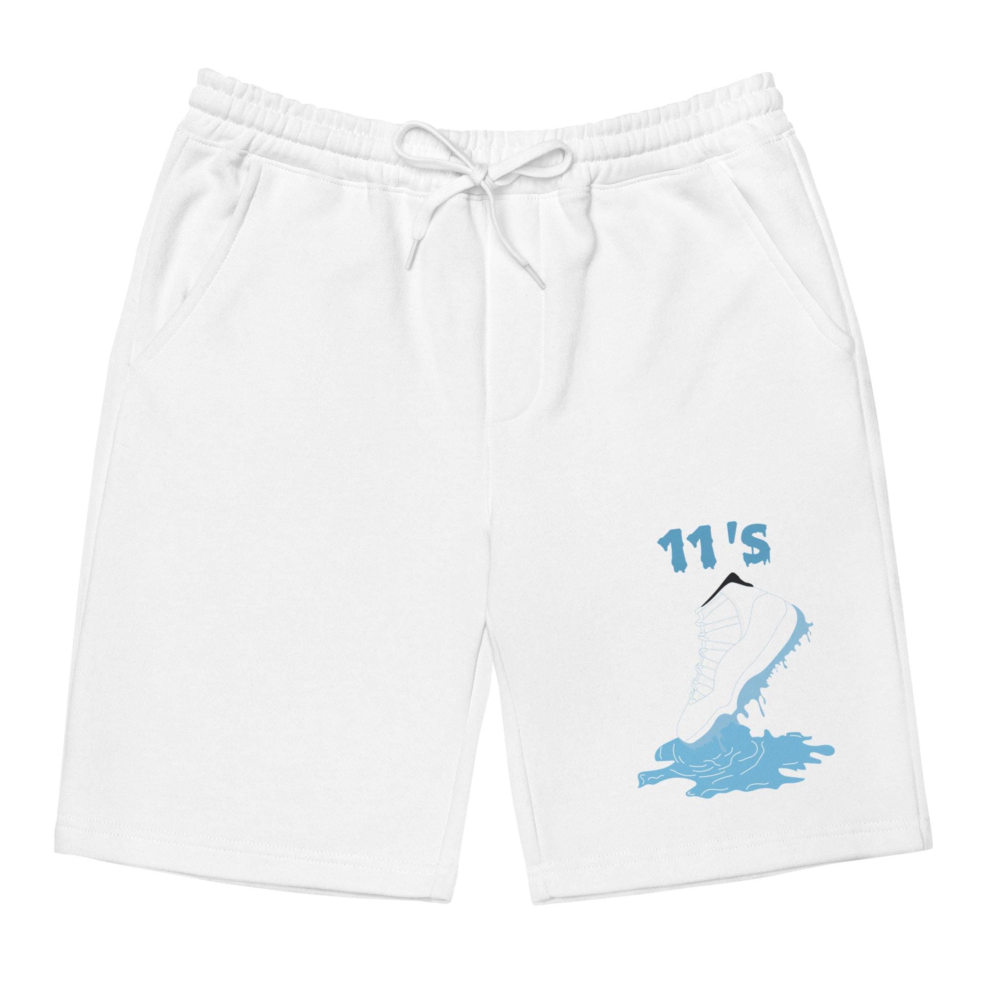 Shoe Dripping Shorts to Match Jordan 11 Legend Blue, Retro 11 Legend Blue Shorts, Legend Blue Sneaker Shorts