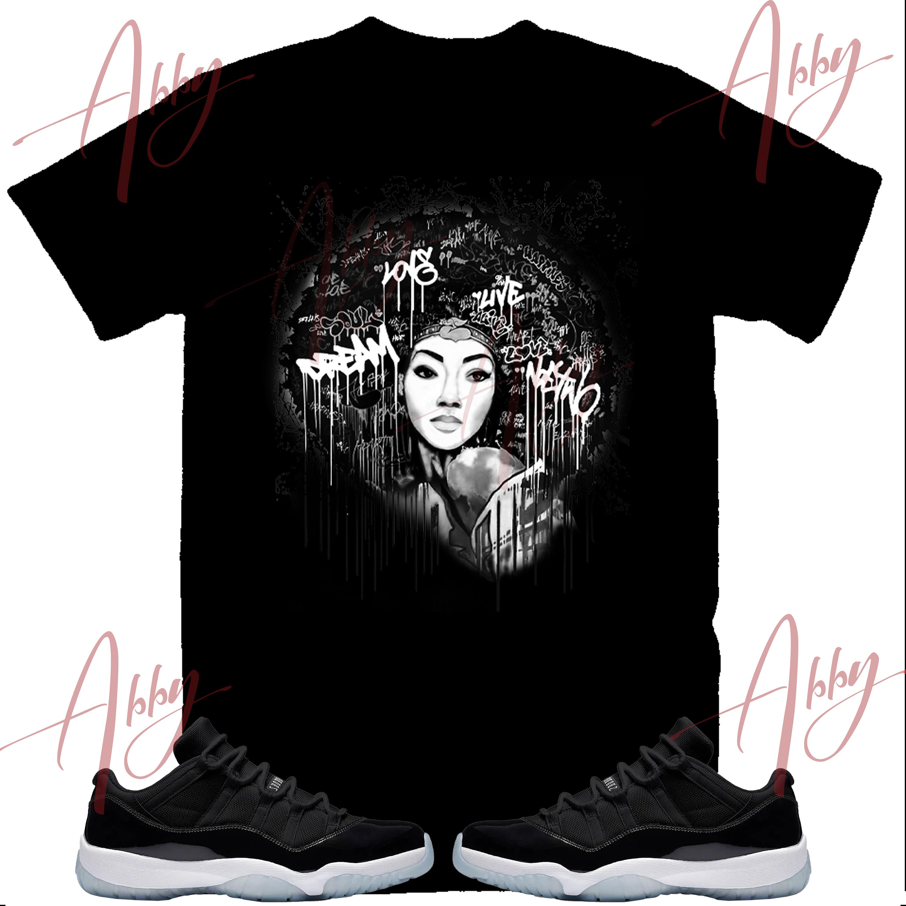 Afro Lady Shirt to Match Jordan Retro 11 Space Jam Low Retro 11 Space Jam Low Shirt Space Jam Low 11s Sneaker Tee Etsy