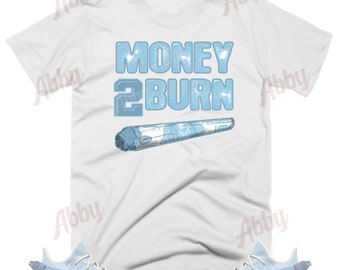 Money to burn Yeezy 350 Mono Ice Sneaker Tee, Yeezy 350 Mono Ice Shirt, Blue Mono Ice Tee