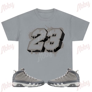 23 Shirt to Match Jordan 9 Cool Grey, Retro 9 Cool Grey Shirt