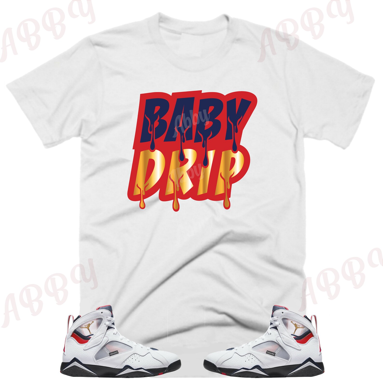 Baby drip Air Jordan 7 PSG Sneaker Tee Retro 7 PSG Shirt ...