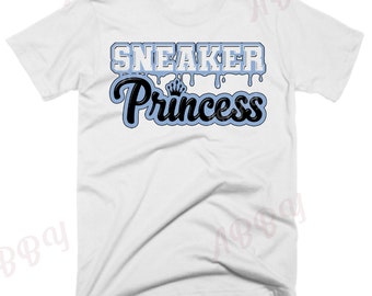 Sneaker Princess Air Jordan Retro 1 OG University Blue Sneaker Tee, Retro 1 University Blue Shirt,  Blue/Light Blue Retro 1 Tee