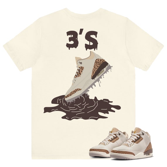 Shoe Drip Shirt to Match Jordan 3 Palomino/ Orewood Brown 
