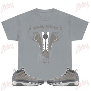 Shoe Horn Shirt to Match Jordan 9 Cool Grey, Retro 9 Cool Grey Shirt