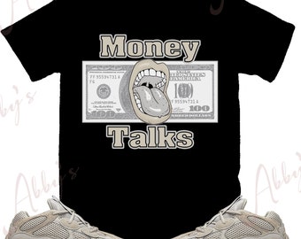 Black Shirt Money Talks Shirt Yeezy 500 Blush, Yeezy 500 Blush Shirt, Yeezy 500 Blush Sneaker Tee