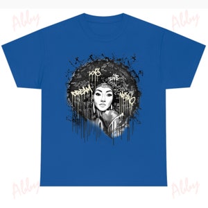 Afro Lady Shirt to Match Dunks &quot;Gardenia&quot;, Dunks Gardenia Shirt, Dunks Gardenia Sneaker Tee