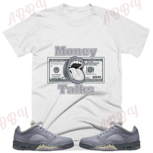 Money Talks Money Talks Shirt to Match Jordan Retro 5 Indigo Haze, Retro 5 Indigo Haze Shirt, Indigo Haze Sneaker Tee