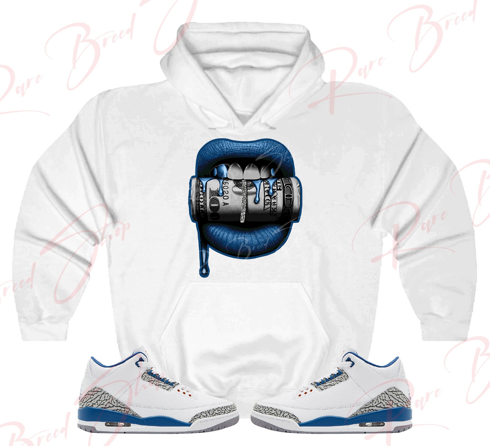 Dollar Bite Hoodie to Match Jordan Retro 3 Wizards Retro 3
