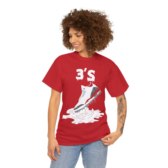 jordan 3 denim fire red shirt