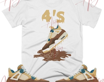 Chemise effet dégoulinant assortie à la Jordan Retro 4 Cacao Wow, chemise Retro 4 Cacao Wow, t-shirt sneakers Cacao Wow