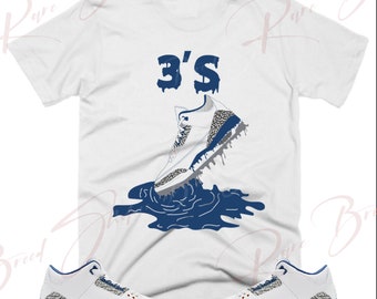 Shoe Dripping Shirt to Match Jordan Retro 3 Wizards, Retro 3 Wizards Shirt, Wizards Sneaker Tee