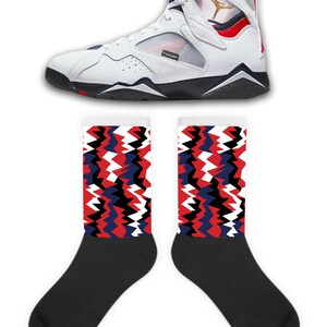 Socks to Match Jordan Retro 7 Paname, Retro 7 Paname Socks, 7 Paname Sneaker Socks