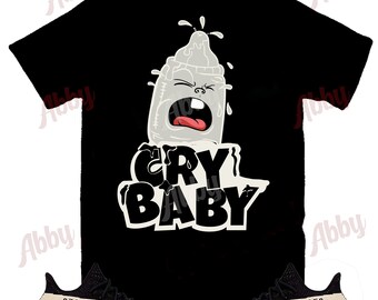Black Shirt Cry  Shirt to Match Yeezy 350 Oreo, Yeezy 350 Oreo Shirt, Yeezy 350 Oreo Sneaker Tee