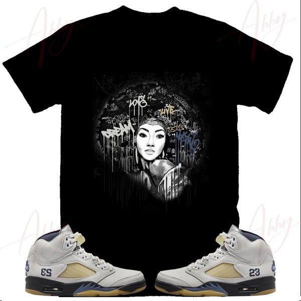 Afro Shirt to Match Jordan 5 Photon Dust, Retro 5 Photon Dust Shirt, 5 Photon Dust Sneaker Tee