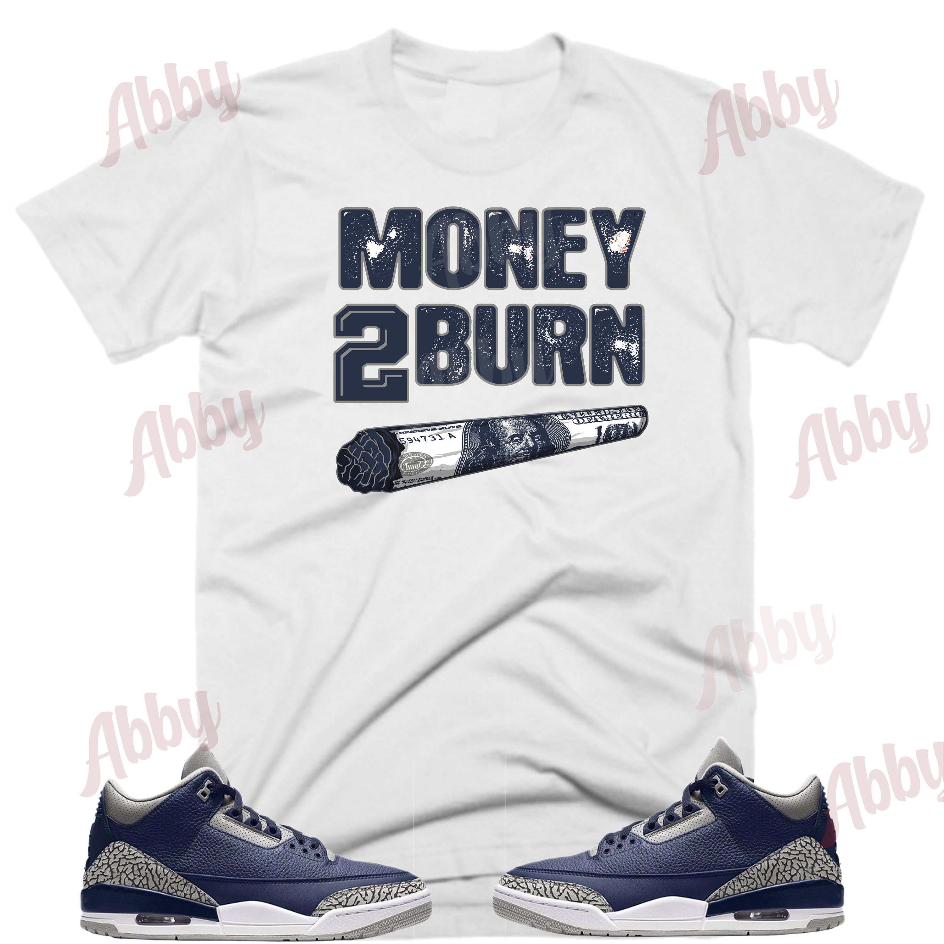 Retro Jordan Georgetown Shirts Money Burn Air Jordan Retro