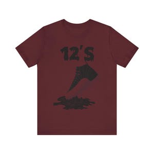 Shoe Dripping Shirt to Match Jordan Retro 12  Black and Burgundy Crush, A Ma Maniere Jordan 12, Black and Burgundy 12s Shir