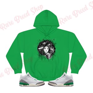 Fake Love Hoodie to Match Jordan Retro 3 Lucky Green Retro 3 Lucky Green Hoodie Retro 3 Lucky Green Sneaker Hoodie Etsy