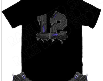 Jordan RETRO 12 “Dark Concord”, Black Concord 12 Shirt Sneaker Tee - 12 Drip
