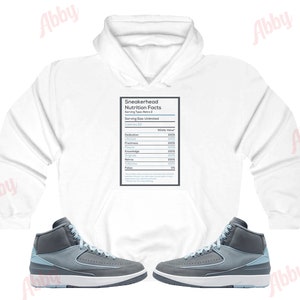 Nutrition Hoodie to Match Jordan Retro 2 Ice Blue, Retro 2 Ice Blue Hoodie, Retro 2 Ice Blue Sneaker Hoodie