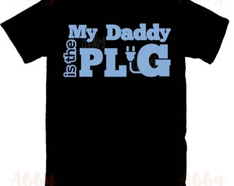 My Daddy is the Plug Shirt to Match Jordan Retro 1 Low University Blue, University Blue Shirt, University Blue Sneaker Tee