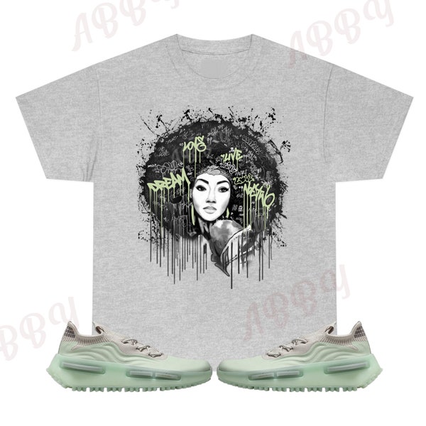 Afro Lady Shirt to Match Jordan Retro NMD S1 Ice Mint, Retro NMD S1 Ice Mint Shirt, NMD S1 Ice Mint Sneaker Tee