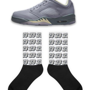 23 Socks to Match Jordan Retro 5 Indigo Haze, Retro 5 Indigo Haze Socks