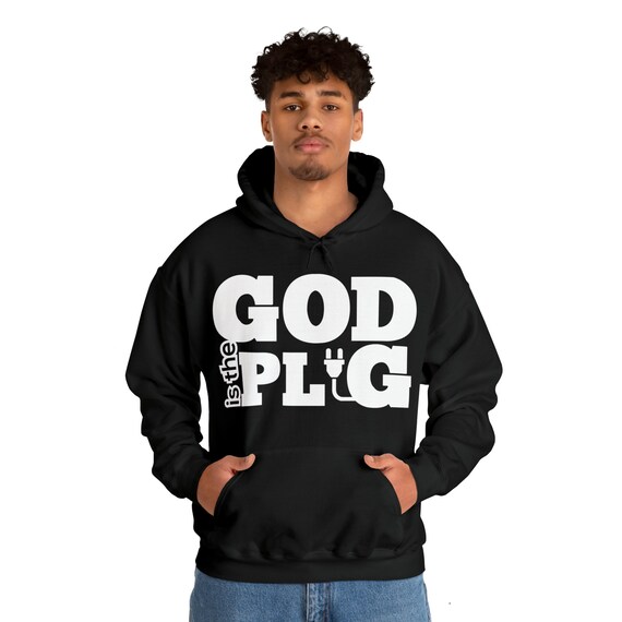 God is the Plug Hoodie to Match Jordan 11 Low Black and White Retro 11 Low Black and White Hoodie 11 Low Black and White Sneaker Hoodie Etsy