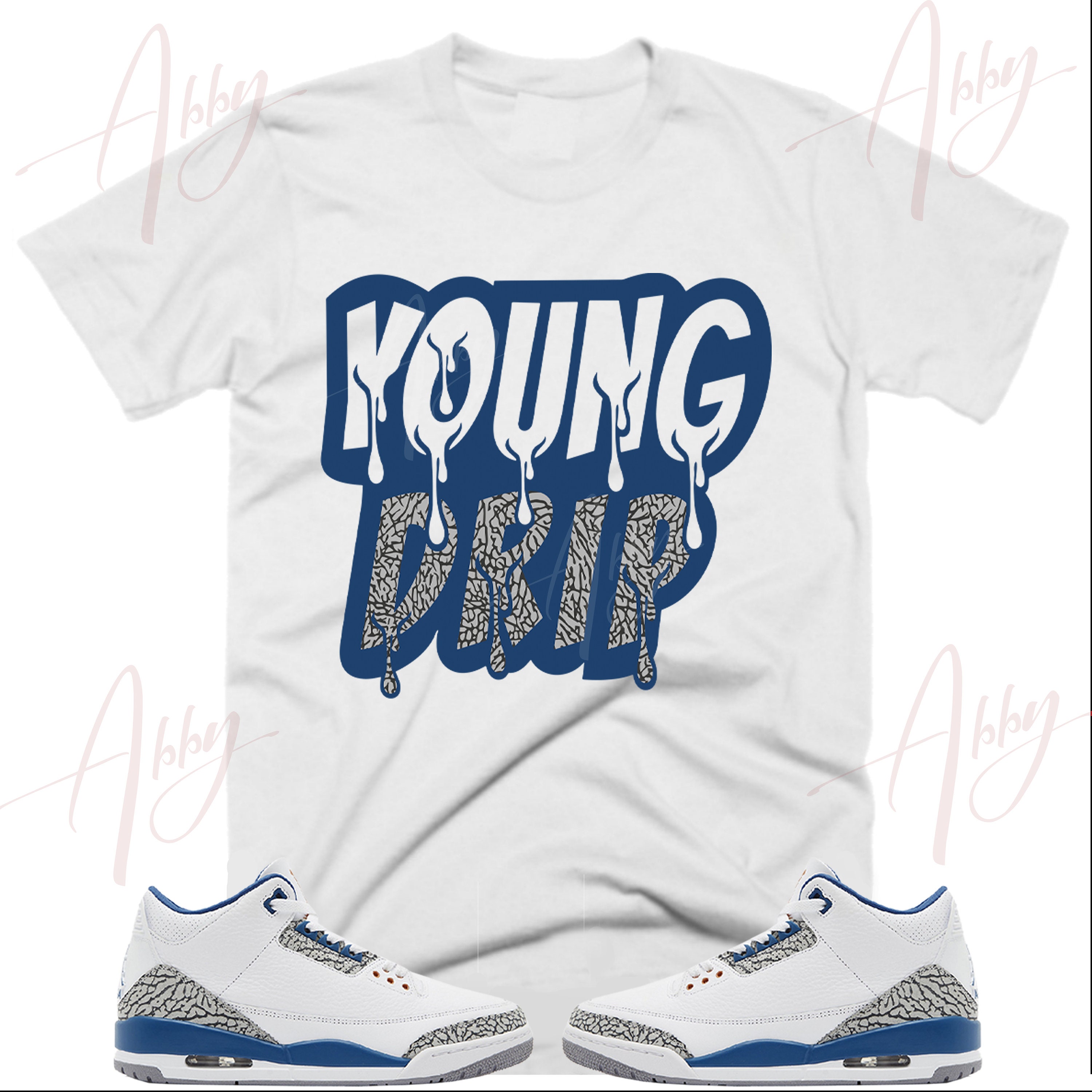Jordan retro 3 cheap true blue shirt