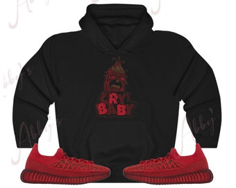 Cry  Hoodie Yeezy 350 Slate Red, Yeezy 350 Slate Red Hoodie, Yeezy 350 Slate Red Sneaker Hoodie