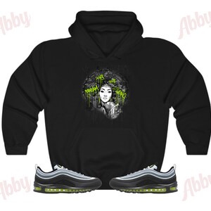 Afro Lady Hoodie to Match Air Max 97 Neon ,Air Max 97 Neon Hoodie, Air Max 97 Neon Sneaker Hoodie