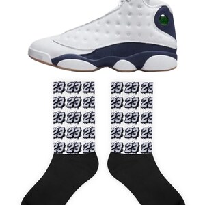 23 Socks to Match Jordan Retro 13 Midnight Navy, Retro 13 Midnight Navy Socks, Midnight Navy Sneaker Sneaker Socks