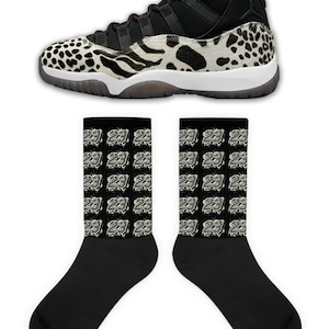 23 Socks to Match Air Jordan Retro 11 Animal Instinct, Retro 11 Animal Instinct Shirt, 11 Animal Sneaker Socks