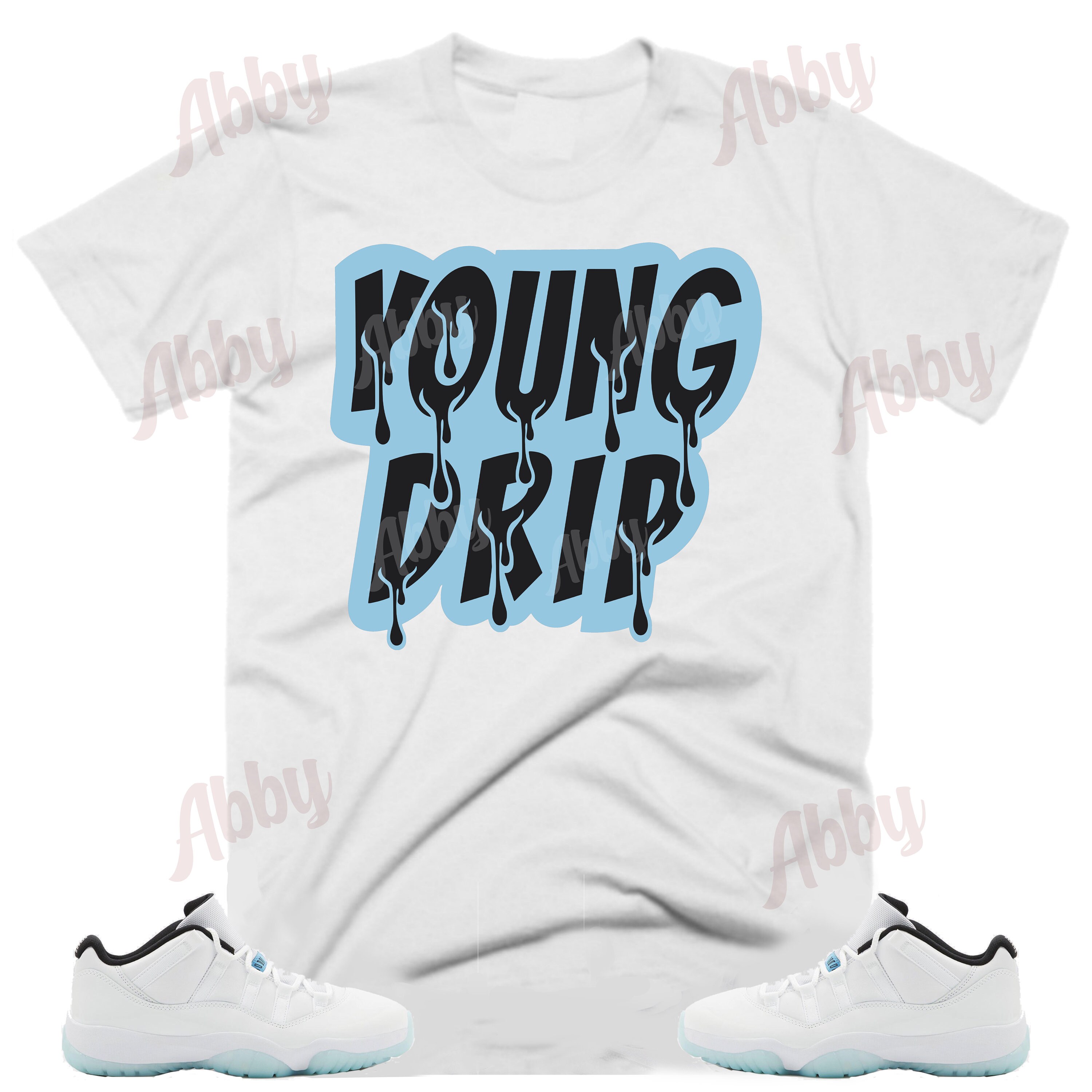 Young Drip Air Jordan Retro 11 Low Legend Blue Sneaker Tee | Etsy