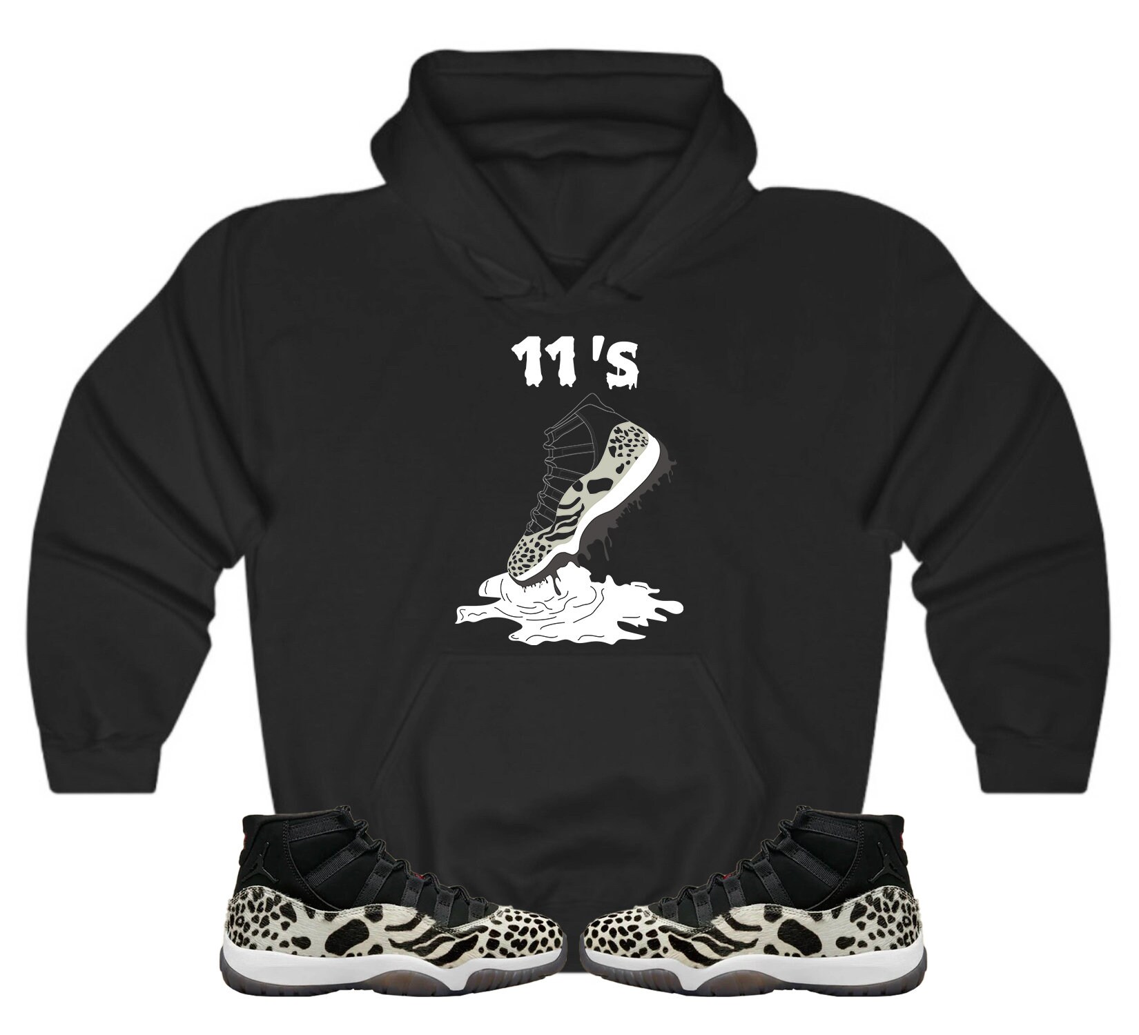 Shoe Dripping Hoodie to Match Air Jordan Retro 11 Animal Instinct Retro 11 Animal Instinct Hoodie 11 Animal Sneaker Hoodie Etsy