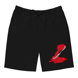 Shoe Dripping Shorts to Match Foamposite Metallic Red, Foamposite Metallic Red Shorts, Red Foams Shorts