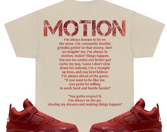 Motion Shirt to Match Jordan 4 Brick by Brick, Retro 4 Brick by Brick Sneaker Tee
