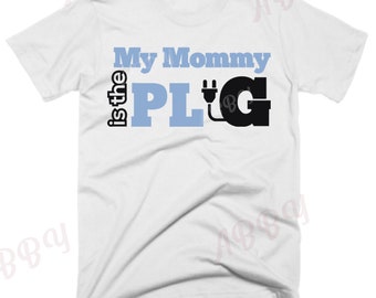 My Mommy is the plug Air Jordan Retro 1 OG University Blue Sneaker Tee, Retro 1 University Blue Shirt,  Blue/Light Blue Retro 1 Tee