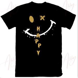 Happy Face Shirt to Match Retro 1 Yellow Ochre, Jordan 1 Yellow Ochre Shirt, Retro 1 Yellow Ochre Sneaker Tee