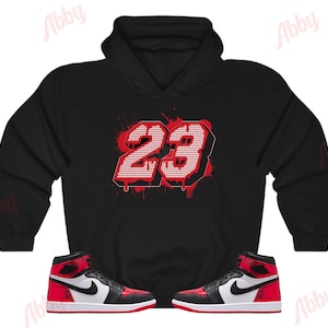 23 Hoodie to Match Jordan 1 Ruby, Retro 1 Ruby Hoodie, Ruby 1s Sneaker Hoodie