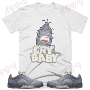 Cry Shirt to Match Jordan Retro 5 Indigo Haze, Retro 5 Indigo Haze Shirt, Indigo Haze Sneaker Tee