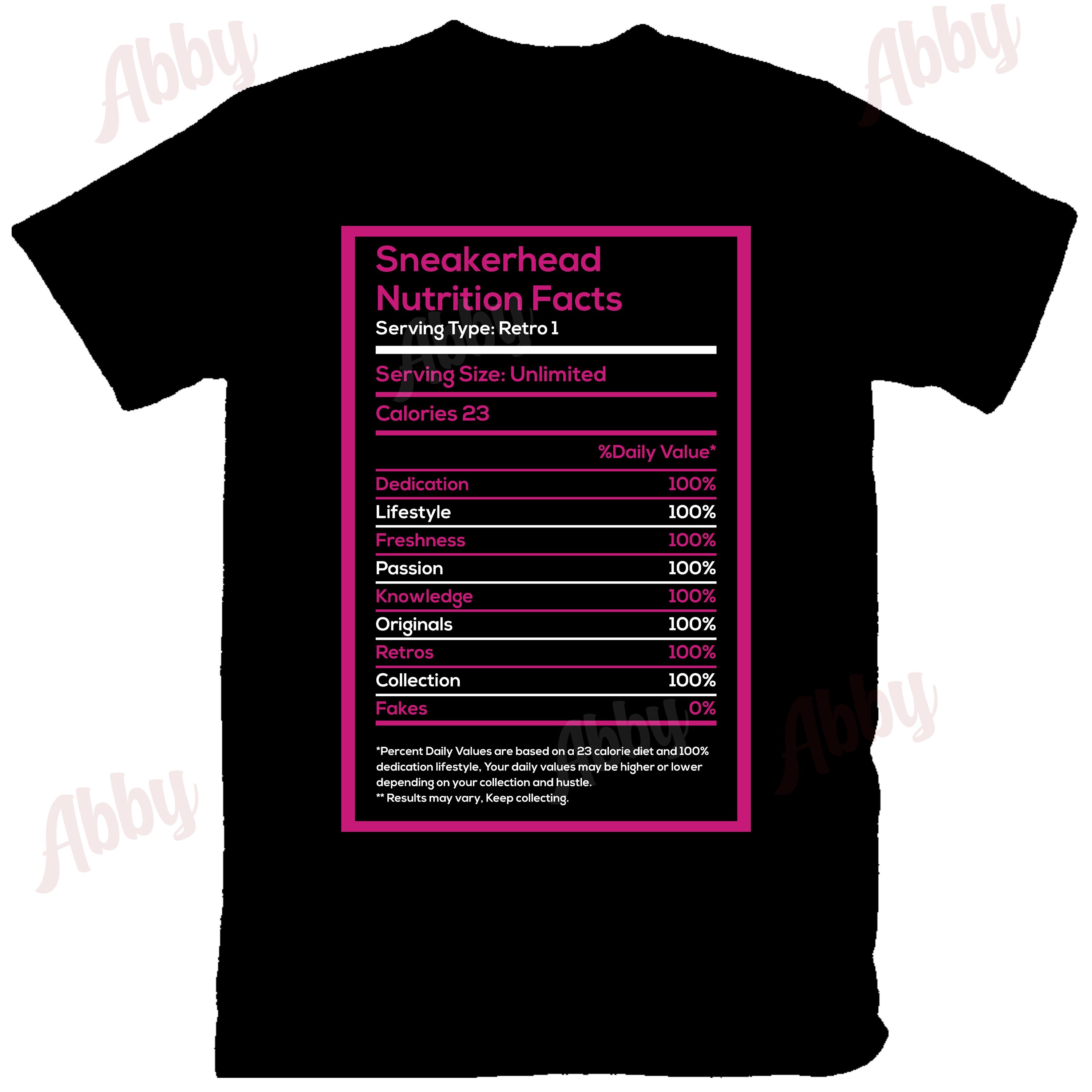 Sneakerhead Nutrition Facts T-Shirt Sneakerhead Nutrition Facts T-Shirt