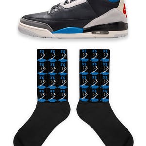 Shoe Dripping Socks to Match Jordan 3 Rare Air, Retro 3 Rare Air Socks, Rare Air 3s Sneaker Socks