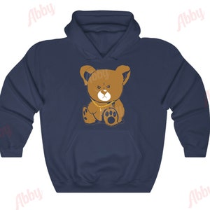 Teddy Bear Hoodie to Match Jordan Retro Dunk Desert Ochre Midnight Navy, Retro Dunk Desert Ochre Midnight Navy Hoodie