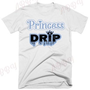 Princess drip Air Jordan Retro 1 OG University Blue Sneaker Tee, Retro 1 University Blue Shirt,  Blue/Light Blue Retro 1 Tee