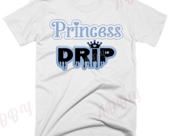 Princess drip Air Jordan Retro 1 OG University Blue Sneaker Tee, Retro 1 University Blue Shirt,  Blue/Light Blue Retro 1 Tee