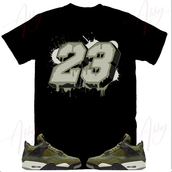 23 Shirt to Match Jordan 4 Olive, Retro 4 Olive Shirt, 4  display picture 2